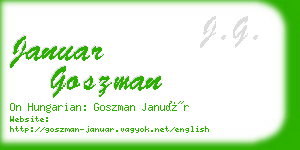 januar goszman business card